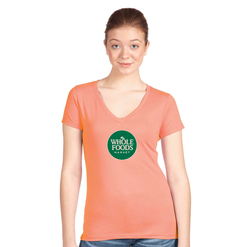 Women's Whole Foods Market  Next Level V-Neck T-Shirt
